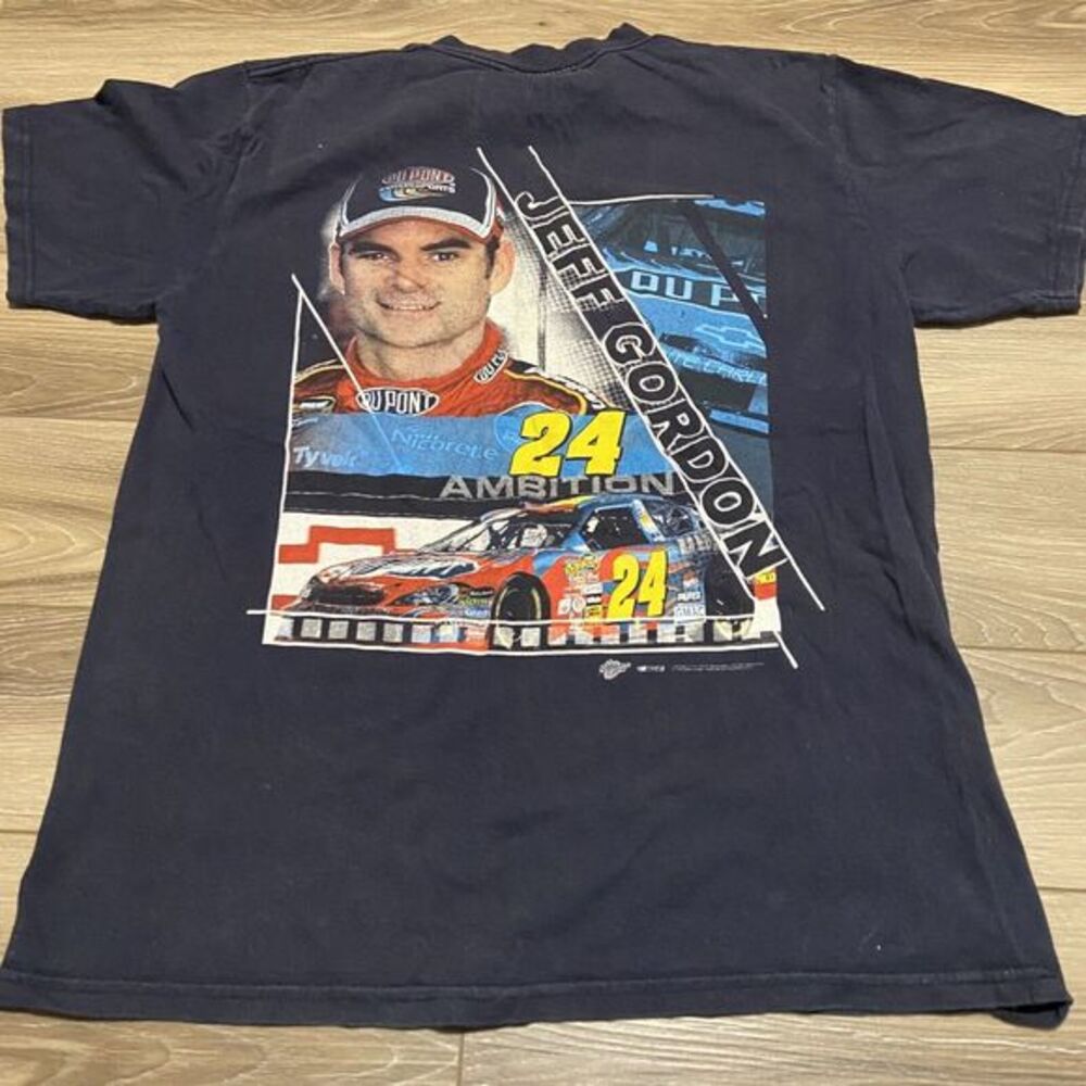 VTG Winners Circle Jeff Gordon NASCAR Double Sided Graphic Racing T-Shirt Mens M